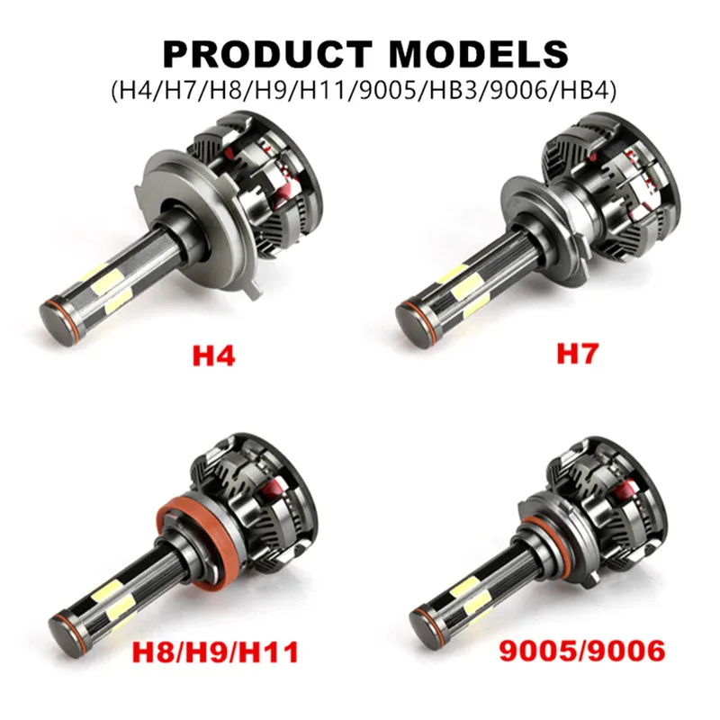Новое поступление H4 H7 led Canbus No Error H11 Светодиодная лампа H8 9005 hb4 9006 hb3 автомобильный головной светильник 16000лм автомобильный противотуманный светильник Automotivo