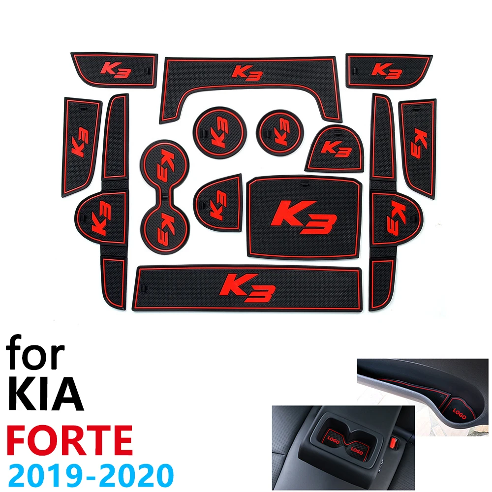 Противоскользящий резиновый коврик для чашки дверной паз KIA Forte 2019 2020 BD Cerato K3 Vivaro