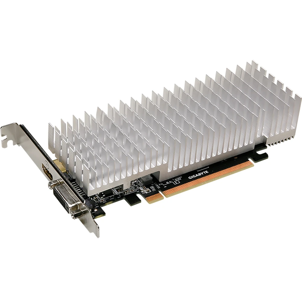 Видеокарта Gigabyte Silent nVidia GeForce GT 1030 1506MHz 2048MB 6008MHz 64 bit RTL [GV N1030SL 2GL]|Графические карты| |