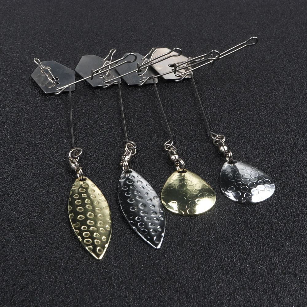 2PCS Spinner Blades Smooth Copper Spoons Rigs Spinners Spinnerbait