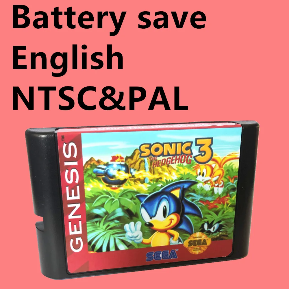

Sonic The Hedgehog 3 english version For SEGA GENESIS Mega Drive 16 bit Game Cartridge For PAL and NTSC Drop shipping