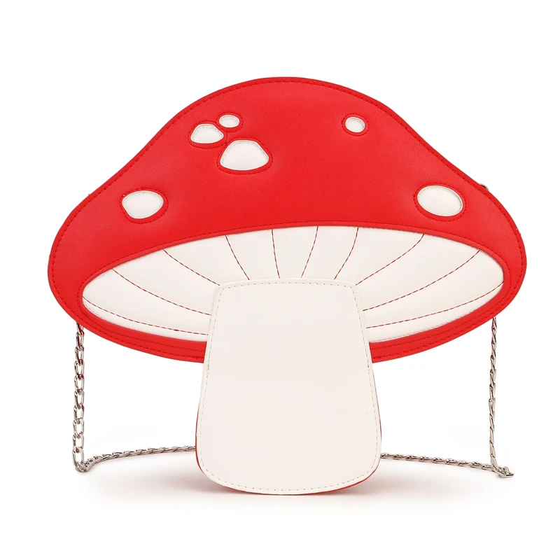 Cute Red Mushroom Design Pu Leather 