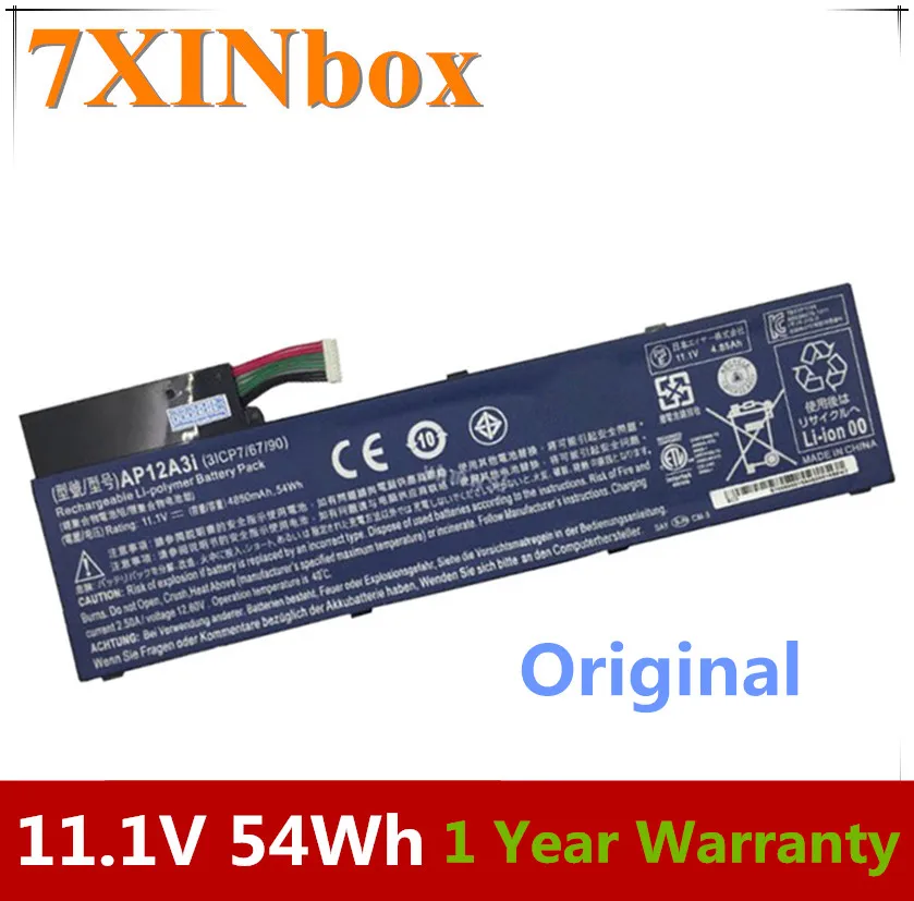 7XINbox 11,1 В 54wh 4850 мА/ч, AP12A3i AP12A4i Батарея для acer Aspire W700 MA50 планшет M3 M5 U M5-481G M3-581TG M5-481TG-6814