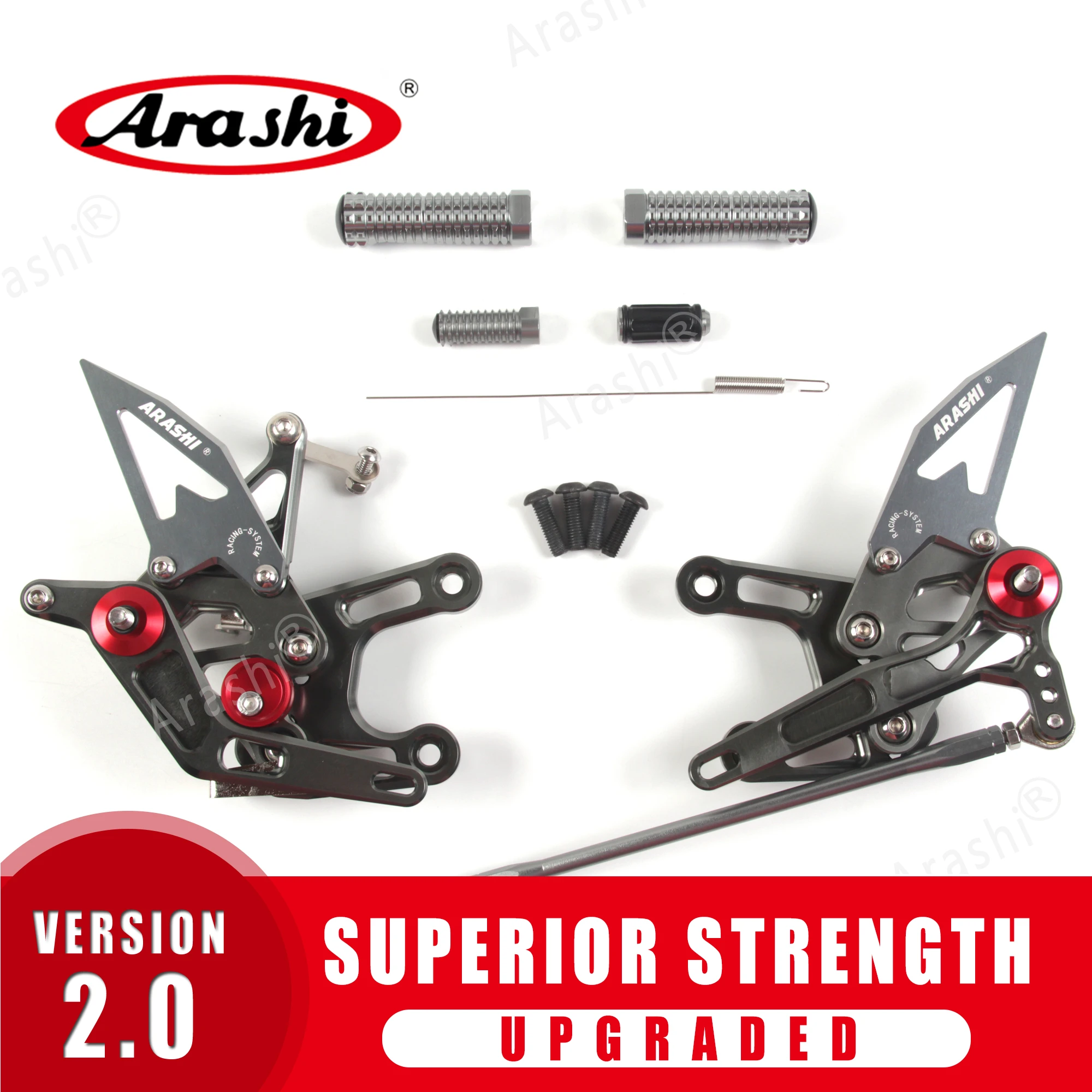 Араши CNC Регулируемая Задняя подставка для ног KAWASAKI NINJA ZX10R ZX 10R 2008 2009 2010 подножки