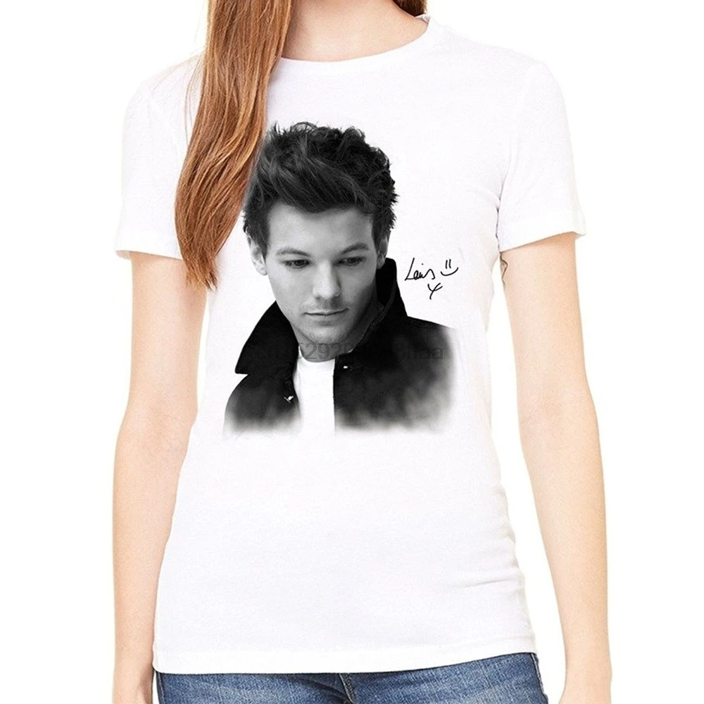 Для женщин забавная Футболка One Direction Луи Томлинсон соло рубашка Nioll Хорон 1D