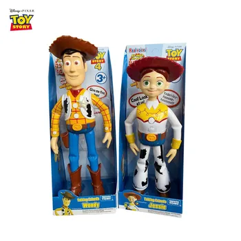 

22CM Genuine Disney Toy Story 4 Woody Jessie Anime Figure Action Model Doll Toy English-Japanese Talking Doll Child Birthday Gif