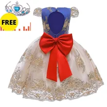 Рождественский новогодний костюм принцессы для маленьких девочек платье Анны и Эльзы для девочек, детский костюм вечерние платья для выпускного вечера для детей 3, 4, 6, 8, 10 лет