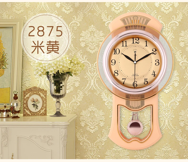Винтажные настенные часы, часы с маятником, настенные часы, механизм для гостиной, спальни, креативные, современные, простые, Свинг, кварцевые часы, подарок SC109