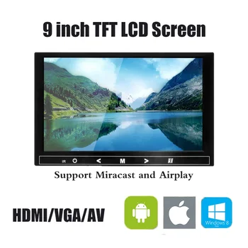 

Car Monitor 9 inch TFT LCD monitor For Rear View Reverse Camera Mini TV Computer Display Mirror Link For Android Iphone