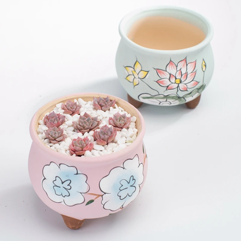 

Korean hand-painted medium and large caliber small meat plant Jingdezhen multi-meat pot pottery