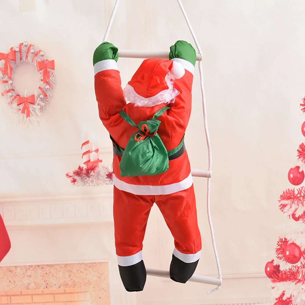 1Pcs 50CM Climbing Ladder Cloth Santa Claus Wall Hanging Decor Christmas Tree Decoration Pendant Rope | Дом и сад