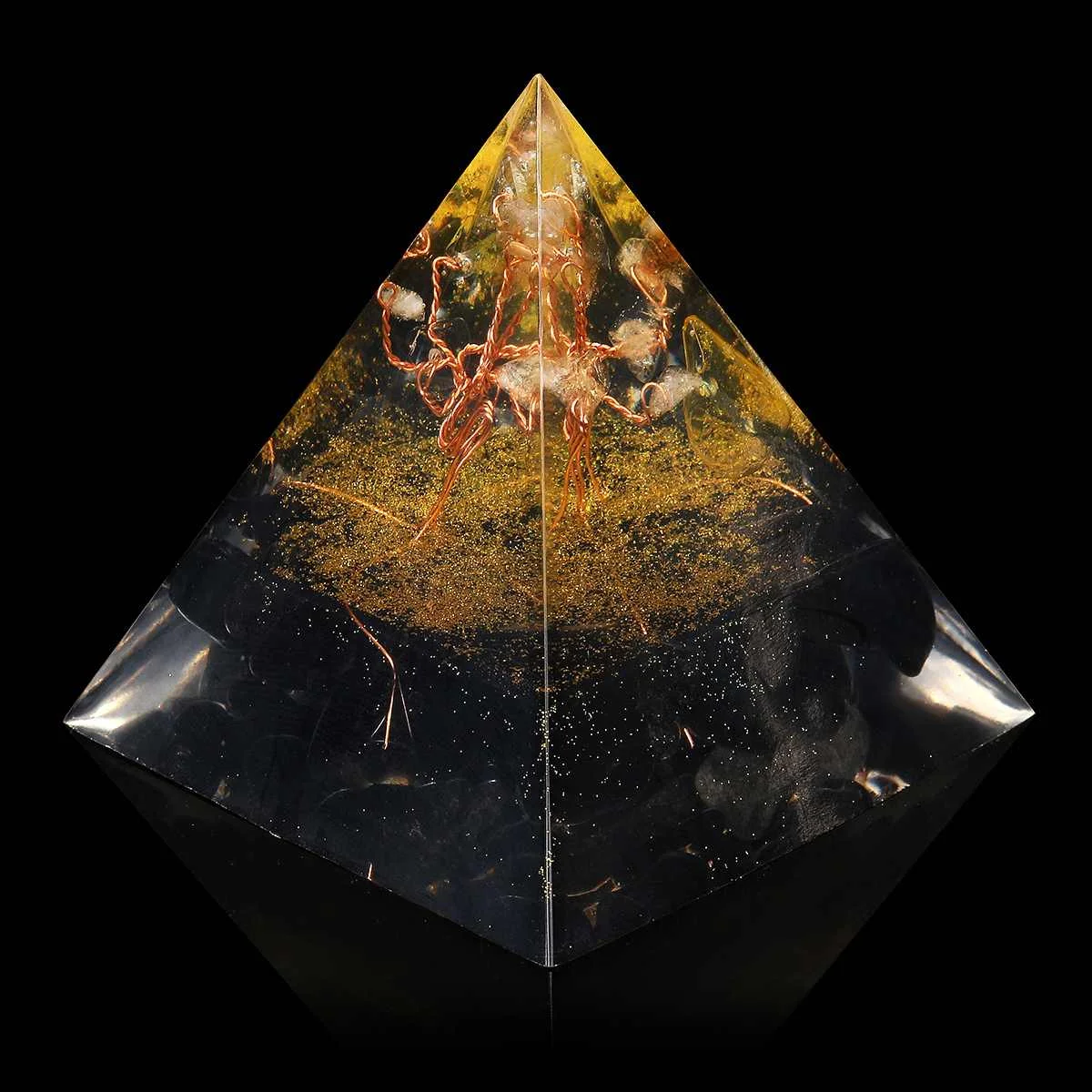 6 см Orgonite улучшить состояние помочь бизнес Природный кристалл энергии Orgone пирамиды процесс украшения смолы счастливый подарок