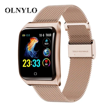 

New High Quality F9S Smart Watch IP68 Waterproof Alloy Case Strap Heart Rate Blood Pressure Monitor For Smartwatch Women Men