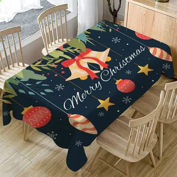 

Christmas Table covers Table-Cloth Cotton Linen Tablecloth Kitchen Decorative Xmas Table-Cover Santa Picnic Dining