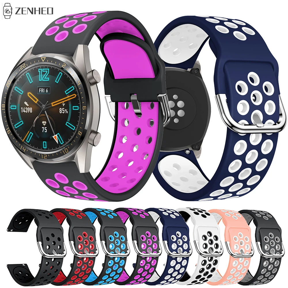 

22mm Silicone Watchband Fot Huawei Watch GT GT2 Pro Honor Magic Replacement Watch Strap For Huawei Watch 2 Pro Wrist Band