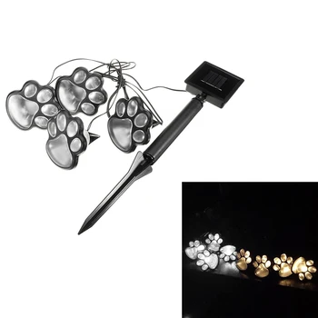 

LED Solar Power Paw Animal Prints Lights Garden Outdoor Lamp Path Landscape New