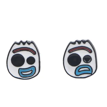 

CA326 Wholesale 20 pairs/lot Fokry Cartoon Cute Stud Earrings For Womens Jewelry Stainless Steel Pierce Earrings Jewelry Girls