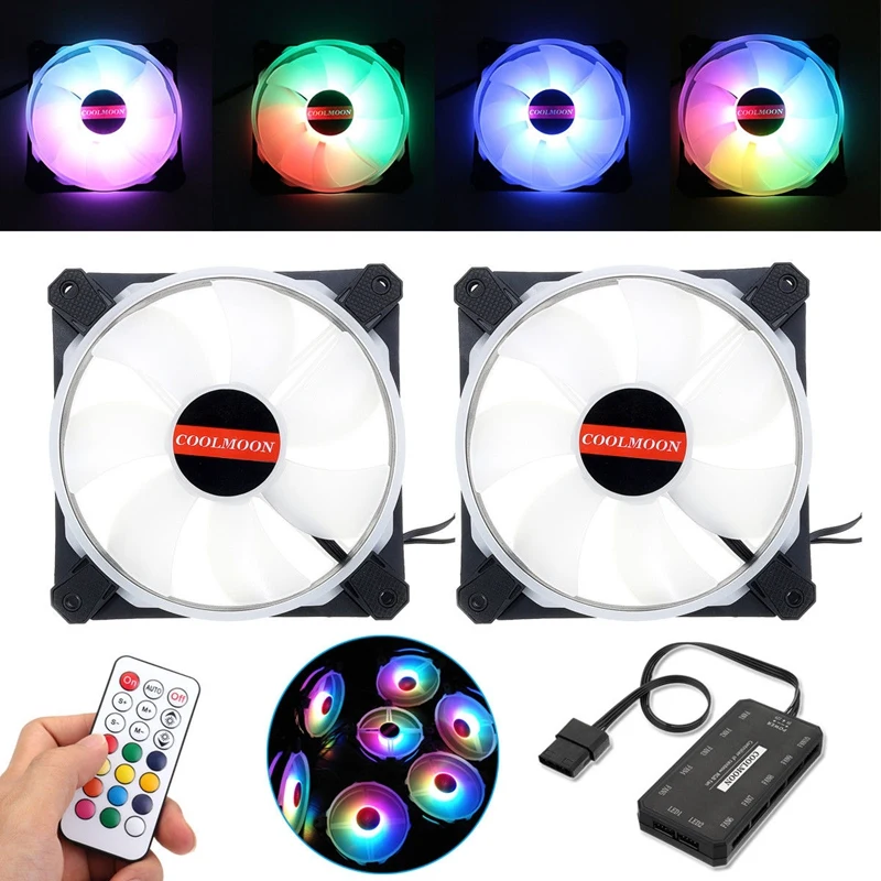 2 шт вентиляторы RGB Go сабвуфер PC компьютерный игровой 16 миллионов цветов