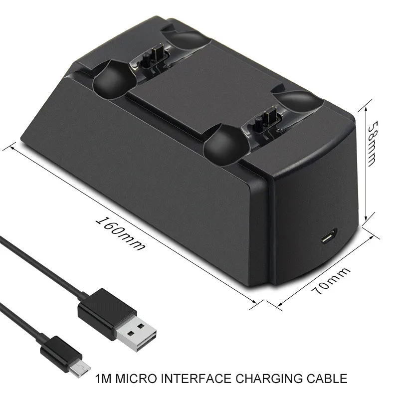 Для PS4 контроллер зарядное устройство usb зарядная док-станция со светодиодный светильник для sony Playstation 4/PS4/Pro/тонкий беспроводной контроллер