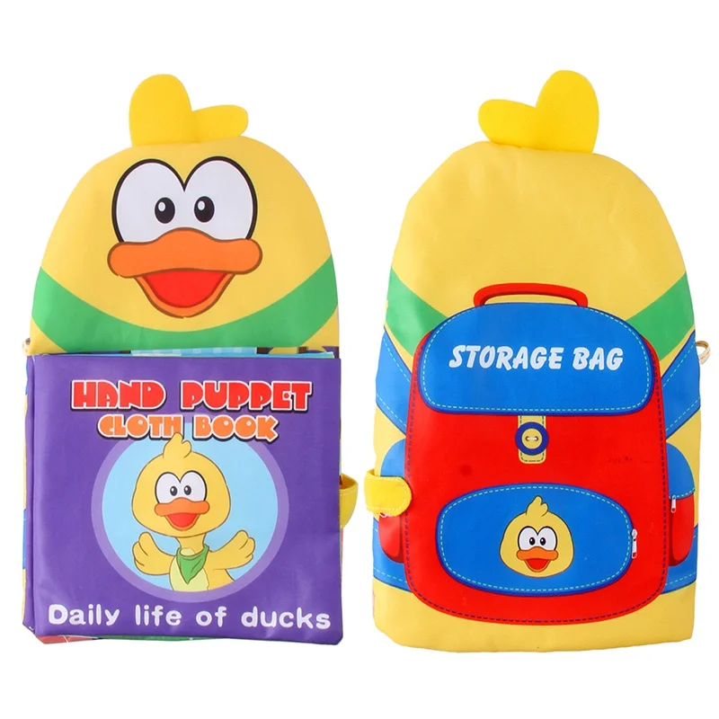 

1Pc Baby Cartoon Duck Cloth Books Intelligence Development Educational Toy Soft Cloth Not Easy Tear Cloth Book For Kids Gifts