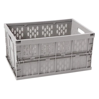 

Collapsible Storage Bin,Milk Crate and Reusable Folding Moving Box, 17.7 in X 12 in X 9 In, for Auto Organizing, Moving, Long Ti