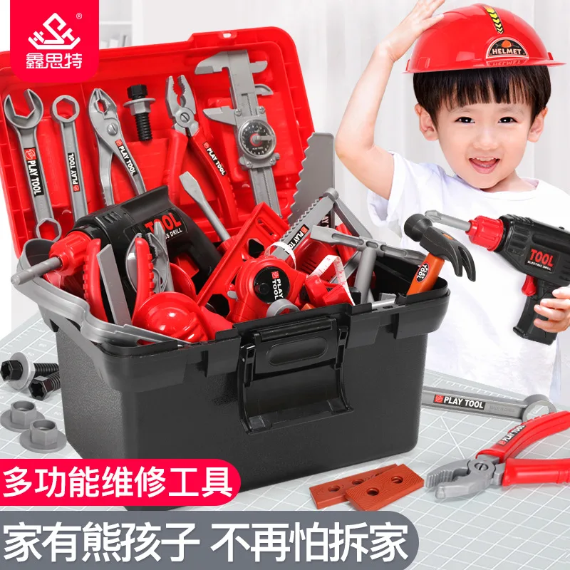 

Toolbox Children Play House Toys Model Maintenance Tool Bar Suitcase Intelligence Toys Set Hot Sales