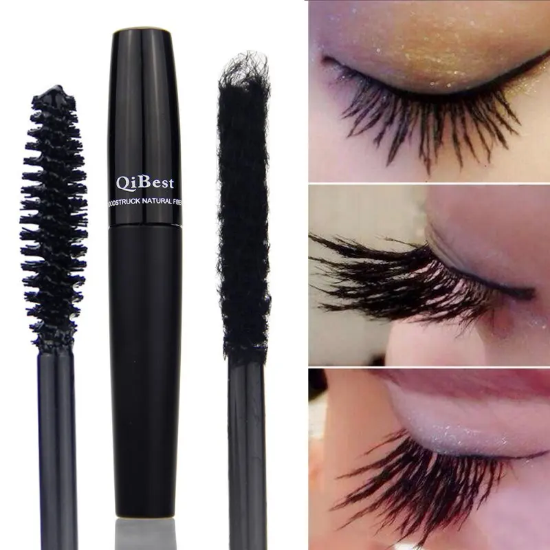 Fiber Curling Lashes Mascara Eyelash Eyes Makeup 2 PCS 3D Black |