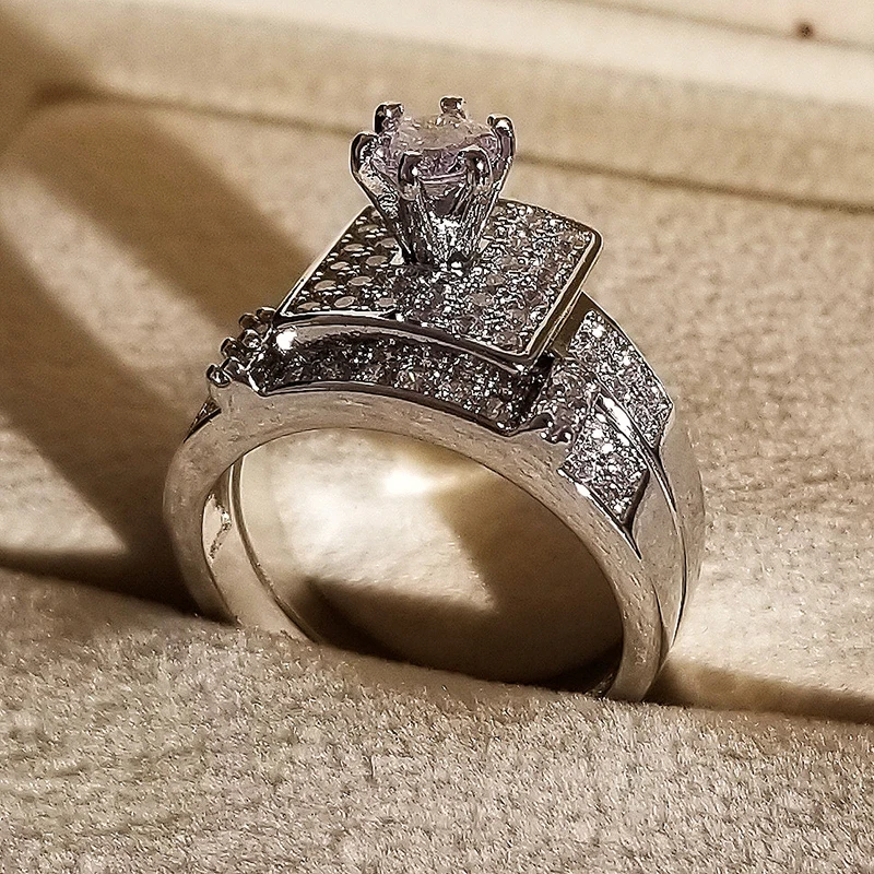 Комплект женских обручальных колец из серебра 925 пробы r4990|Кольца| |