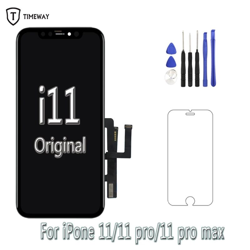 

Original For iPhone 11 LCD Display For iPhone X Screen Digitizer For iPhone 11 Pro Max LCD Assembly Black With Tools