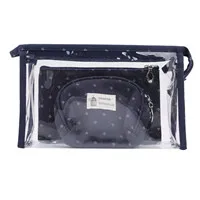 Dark Blue Горячая Распродажа 3 шт./компл. модный дизайн Водонепроницаемый Портативный для макияжа, сумка, мульти-функциональные косметички Для женщин Дорожная сумка для путешествий 6 цветов - Цвет: Dark Blue