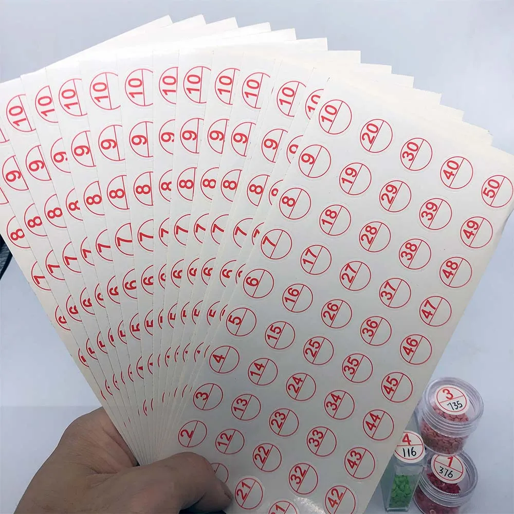 

5/10/15 Sheets Diamond Classification Storage Distinguish Label Stickers Diamond Painting Tool box Sticker