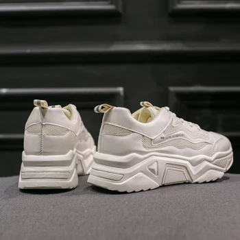 

Fashion White Sneakers Women Brand Platform dames Sneakers Chunky Sneakers Autumn Breathable Soft Women Shoes Sneakers 2019 New