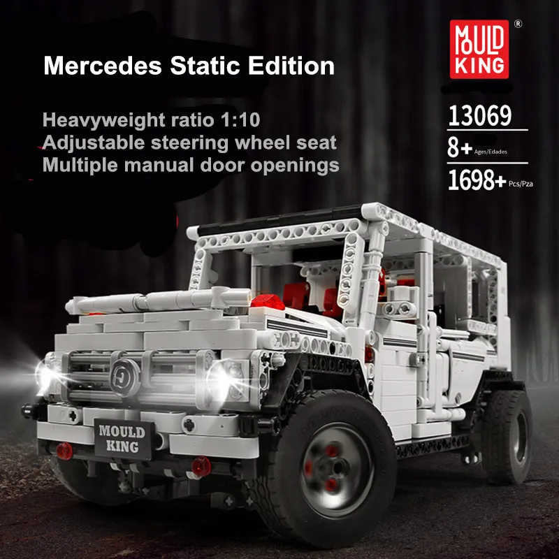 

Block Legoing Technic DIY Mould King 13069 Big G Static Edition Model 1:8 Remote Car Educational Vehicle Blocks Toy for Children