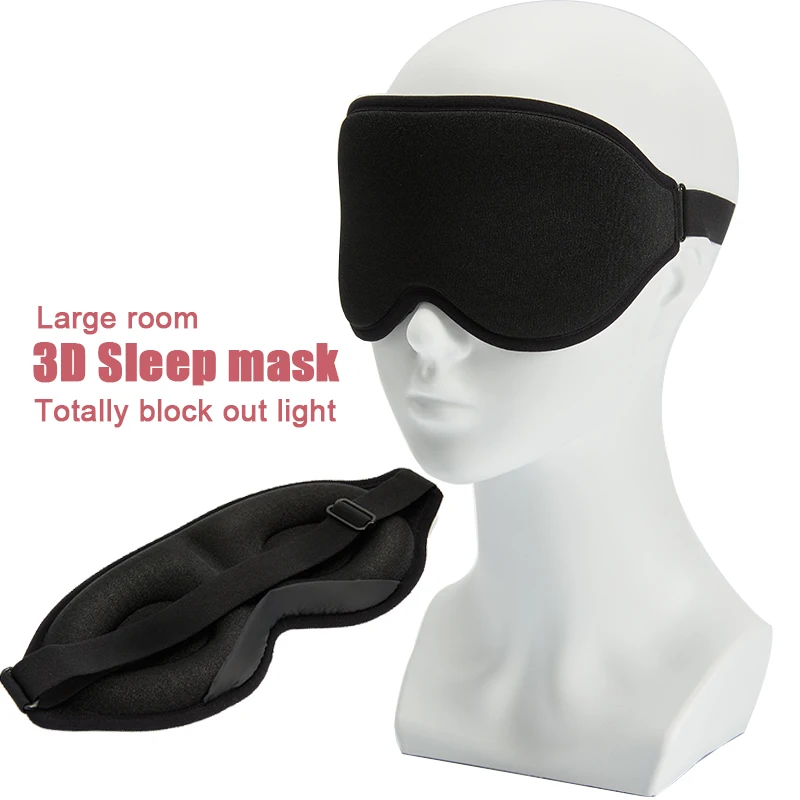 3D Sleep Mask Eyeshade Blockout Light Eyepatch Sleeping Mask For Eye Women Men Blindfold Nap Travel Relax Sleeping Aid
