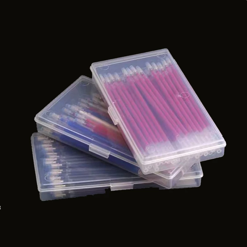 40pcs Heat Erasable Pen High Temperature Disappearing Fabric Marker Refills with Storage Box Fabric Craft Tailoring Accessories