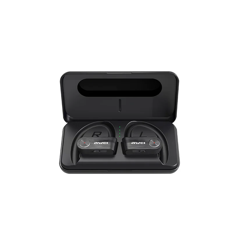 

DRXENN Awei T22 Ear Hook Bluetooth Earphones 1500mAh Charging Case Earbuds Outdoor TWS Headphone For Huawei Xiaomi iPhone 11