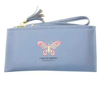 

MOLAVE wallet Women's Fashion Zipper butterfly long style Clutch Bag Coin Purse Card Package cosmetic bag leather wallet2020JAN9