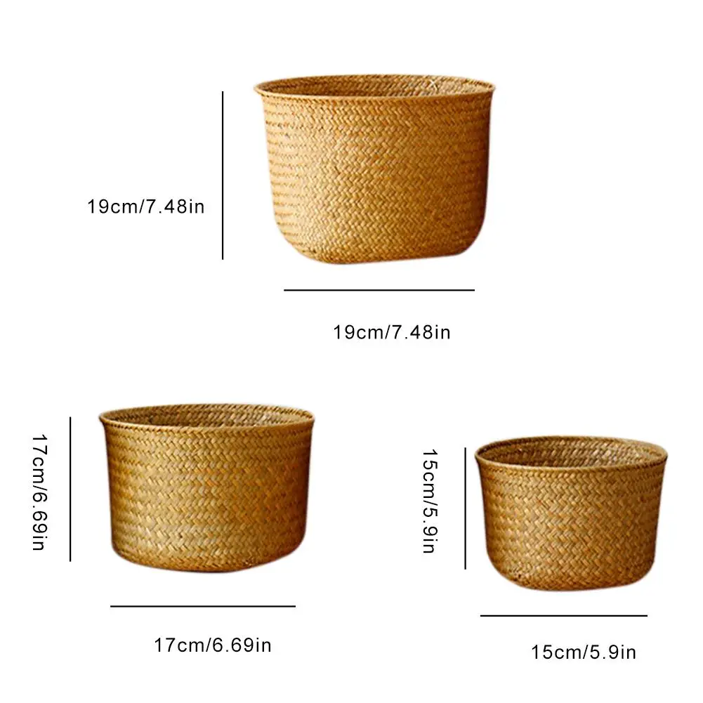 Ручной цветочный горшок в нордическом стиле корзина из ротанга для фруктов