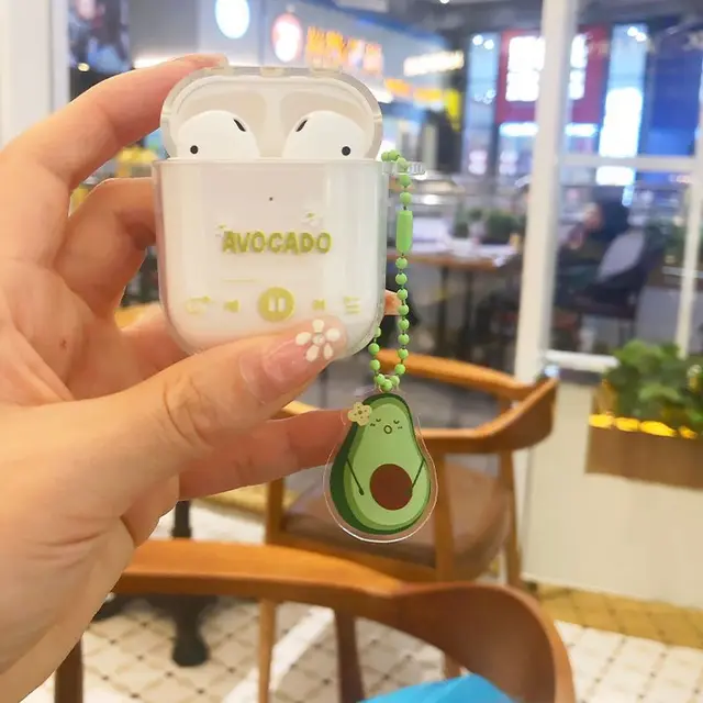 Cute Fresh Flower Earphone Case For AirPods 1 2 Pro Case Transparent TPU Air pods 3 Bluetooth Earphone Charging Box With Keyring 12