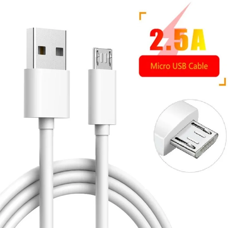 Micro USB cable de datos para huawei honor 9 Lite cable de carga blanco 1,0m Micro USB cable de datos para huawei honor 9 Lite cable de carga blanco 1,0m