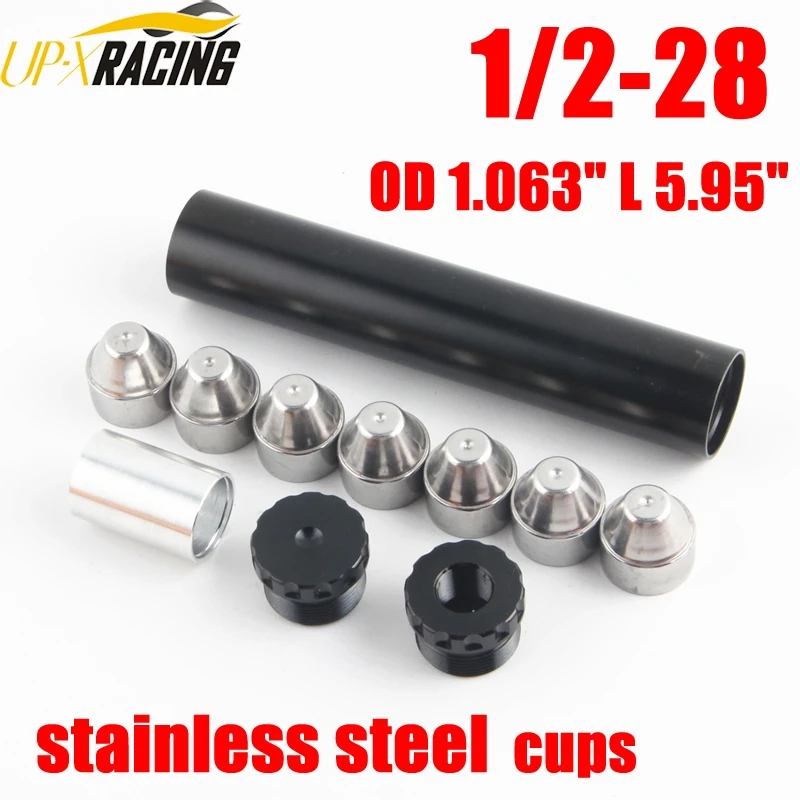 

1/2-28 5/8-24 stainless steel cups fuel filter fit for NAPA 4003 WIX 24003 OD 1.063" L 5.95" ss101