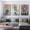 Mickey Mouse Graffiti and Disney Cartoon Art Printed on Canvas 17