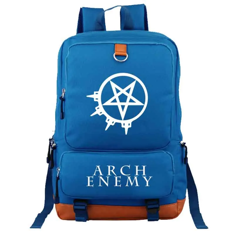 style1 blue Рюкзак Arch Enemy, школьная сумка для студентов, повседневный рюкзак для мужчин и женщин, рюкзак для ноутбука, рюкзак - Цвет: style1 blue