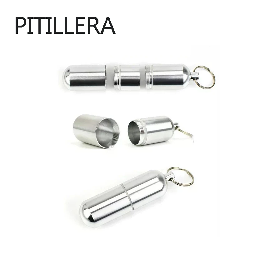 PITILLERA Aluminum Alloy Cigar Box Cigarette Case Toothpick Holder Pill Box Cotton Swab Box Seal Metal Jar _ Mobile