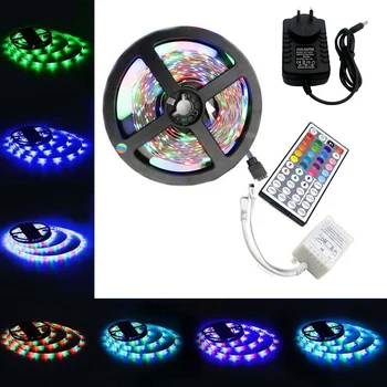 

2019 M 300 LED SMD 3528 Flexible Strip Light For Home Bar RGB +Remote+Power Supply