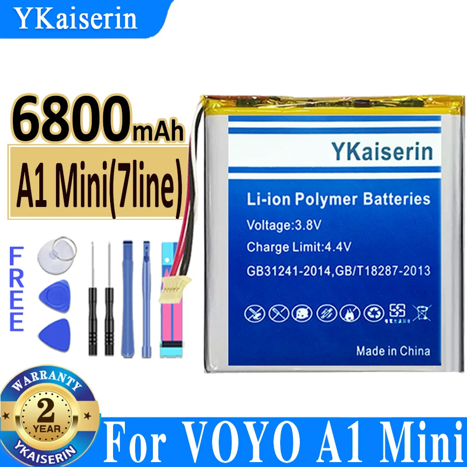 Аккумулятор ykaisсеребрин A1 Mini(7 линий) на 6800 мА · ч для планшетного ПК VOYO A1Mini