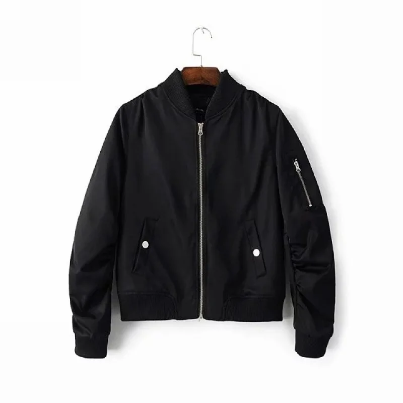 

0184 Ozhouzhan Autumn WOMEN'S Dress New Style Thin Women's Flight Jacket 2019