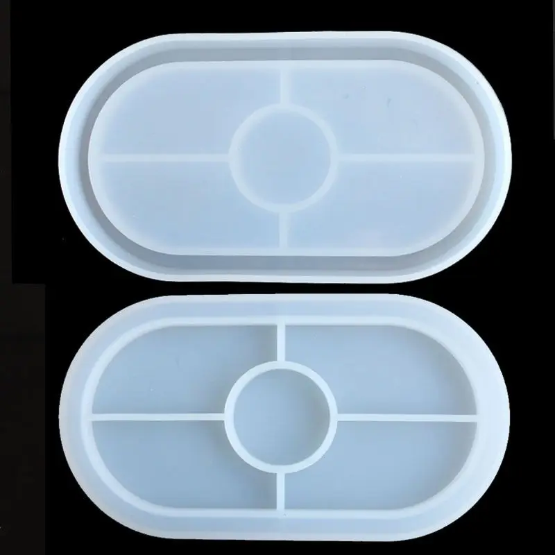

Large Oval Shape Coaster Resin Molds Slilcone UV Resin Mold Jewelry Making Tools