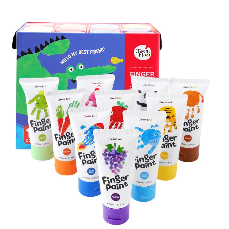 

Merlot Joanmiro Children-Washing Pigment 10 Color 60 Ml Finger Painting Pigments Set Wholesale