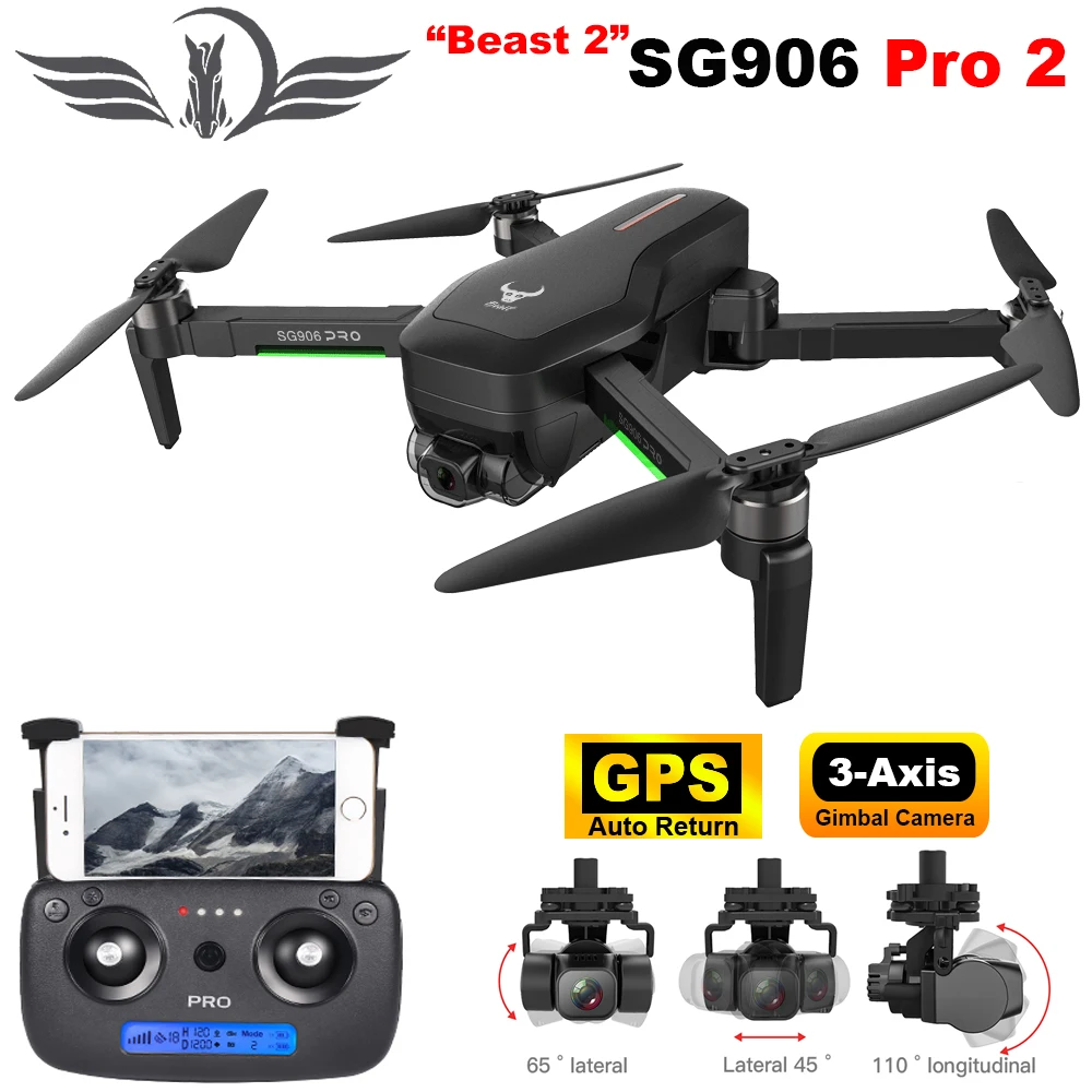 FEMA SG906PRO 2 профессиональный Дрон с 4K 3-осевому гидростабилизатору Камера HD GPS 5G Wi-Fi